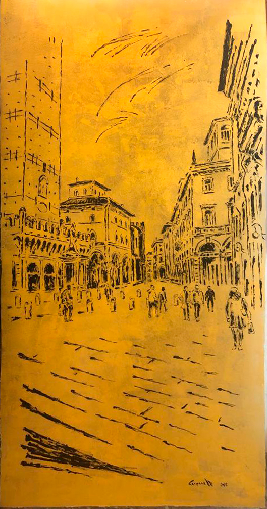 jpg P398-22 Bologna oro: Piazza Ravegnana